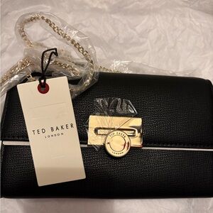Ted Baker Black Crossbody Bag with Gold Chain